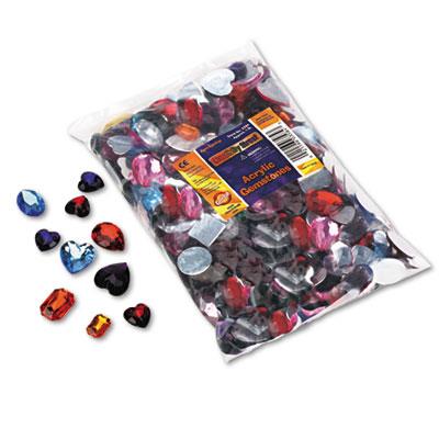 Acrylic Gemstones Classroom Pack, 1 lb, Assorted Colors-sizes