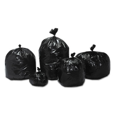 Total Recycled Content Plastic Trash Bags, 10 gal, 1 mil, 24 x 24,  Brown/Black, 250/Carton